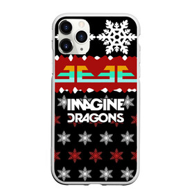 Чехол для iPhone 11 Pro матовый с принтом Праздничный Imagine Dragons , Силикон |  | альтернативный | американская | группа | драгонс | имеджин | инди | индирок | новогодний | поп | рождество | рок | свитер | электроник