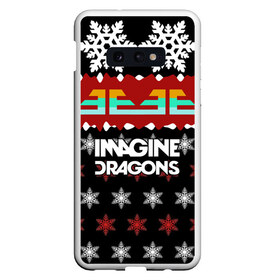 Чехол для Samsung S10E с принтом Праздничный Imagine Dragons , Силикон | Область печати: задняя сторона чехла, без боковых панелей | Тематика изображения на принте: альтернативный | американская | группа | драгонс | имеджин | инди | индирок | новогодний | поп | рождество | рок | свитер | электроник