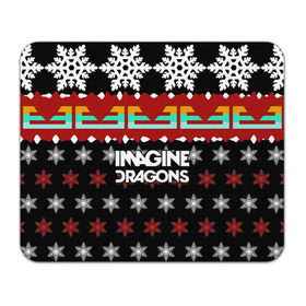 Коврик прямоугольный с принтом Праздничный Imagine Dragons , натуральный каучук | размер 230 х 185 мм; запечатка лицевой стороны | альтернативный | американская | группа | драгонс | имеджин | инди | индирок | новогодний | поп | рождество | рок | свитер | электроник