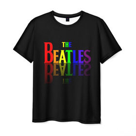 Мужская футболка 3D с принтом The beatles , 100% полиэфир | прямой крой, круглый вырез горловины, длина до линии бедер | british | rock | the beatles
