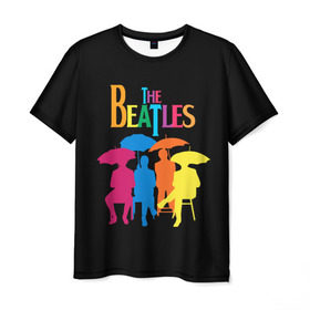 Мужская футболка 3D с принтом The beatles , 100% полиэфир | прямой крой, круглый вырез горловины, длина до линии бедер | british | rock | the beatles