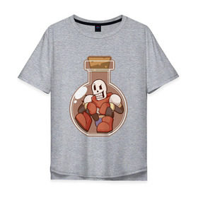 Мужская футболка хлопок Oversize с принтом Папирус , 100% хлопок | свободный крой, круглый ворот, “спинка” длиннее передней части | papyrus | undertale | папирус