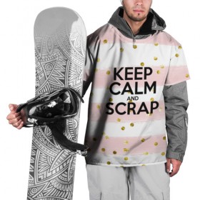 Накидка на куртку 3D с принтом Keep calm and scrap , 100% полиэстер |  | Тематика изображения на принте: scrap | scrapbooking | рукоделие | скрап | скрапбукинг | творчество