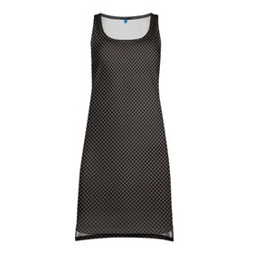 Платье-майка 3D с принтом Carbon-2 , 100% полиэстер | полуприлегающий силуэт, широкие бретели, круглый вырез горловины, удлиненный подол сзади. | карбон | текстура