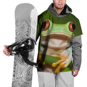 Накидка на куртку 3D с принтом Лягушка , 100% полиэстер |  | Тематика изображения на принте: frog | жаба | животные | зеленый | ква | лягуха | лягушка | лягушонок