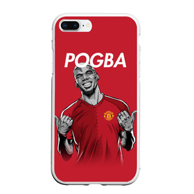 Чехол для iPhone 7Plus/8 Plus матовый с принтом Pogba Manchester United , Силикон | Область печати: задняя сторона чехла, без боковых панелей | Тематика изображения на принте: mu | paul | pogba | манчестер юнайтед | мю | погба | форма