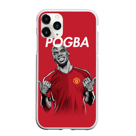 Чехол для iPhone 11 Pro матовый с принтом Pogba Manchester United , Силикон |  | Тематика изображения на принте: mu | paul | pogba | манчестер юнайтед | мю | погба | форма