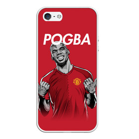 Чехол для iPhone 5/5S матовый с принтом Pogba Manchester United , Силикон | Область печати: задняя сторона чехла, без боковых панелей | Тематика изображения на принте: mu | paul | pogba | манчестер юнайтед | мю | погба | форма