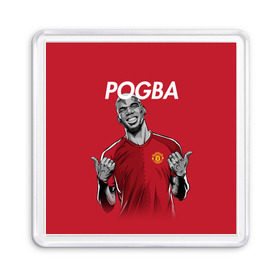 Магнит 55*55 с принтом Pogba Manchester United , Пластик | Размер: 65*65 мм; Размер печати: 55*55 мм | Тематика изображения на принте: mu | paul | pogba | манчестер юнайтед | мю | погба | форма