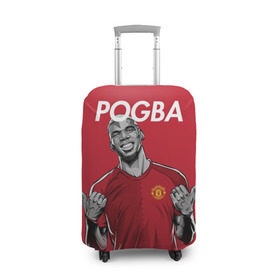 Чехол для чемодана 3D с принтом Pogba Manchester United , 86% полиэфир, 14% спандекс | двустороннее нанесение принта, прорези для ручек и колес | mu | paul | pogba | манчестер юнайтед | мю | погба | форма