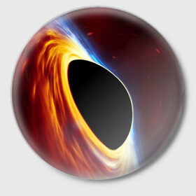 Значок с принтом Black planet ,  металл | круглая форма, металлическая застежка в виде булавки | black hole | planet | space | астрономия | вселенная | звёзды | космос | млечный путь | планета | чёрная дыра