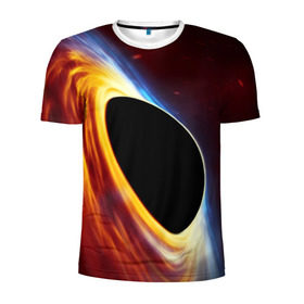 Мужская футболка 3D спортивная с принтом Black planet , 100% полиэстер с улучшенными характеристиками | приталенный силуэт, круглая горловина, широкие плечи, сужается к линии бедра | Тематика изображения на принте: black hole | planet | space | астрономия | вселенная | звёзды | космос | млечный путь | планета | чёрная дыра