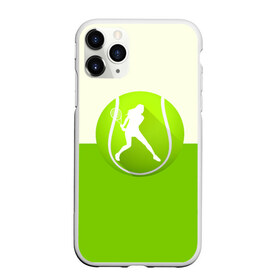 Чехол для iPhone 11 Pro матовый с принтом Теннис , Силикон |  | sport | логотип | мяч | спорт | теннис