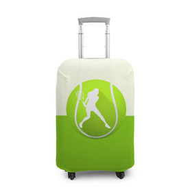 Чехол для чемодана 3D с принтом Теннис , 86% полиэфир, 14% спандекс | двустороннее нанесение принта, прорези для ручек и колес | sport | логотип | мяч | спорт | теннис
