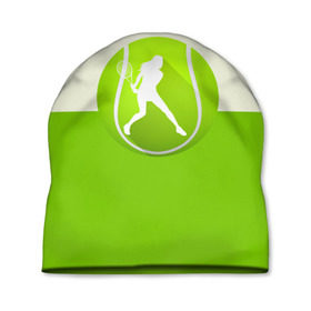 Шапка 3D с принтом Теннис , 100% полиэстер | универсальный размер, печать по всей поверхности изделия | sport | логотип | мяч | спорт | теннис