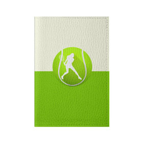 Обложка для паспорта матовая кожа с принтом Теннис , натуральная матовая кожа | размер 19,3 х 13,7 см; прозрачные пластиковые крепления | Тематика изображения на принте: sport | логотип | мяч | спорт | теннис