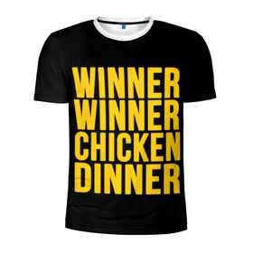 Мужская футболка 3D спортивная с принтом Winner winner chicken dinner , 100% полиэстер с улучшенными характеристиками | приталенный силуэт, круглая горловина, широкие плечи, сужается к линии бедра | battle royale | playerunknown | playerunknowns | playerunknowns battlegrounds | pubg | онлайн игра