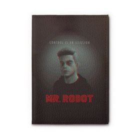 Обложка для автодокументов с принтом Mr Robot , натуральная кожа |  размер 19,9*13 см; внутри 4 больших “конверта” для документов и один маленький отдел — туда идеально встанут права | mister robot | mr robot | rami malek | мистер робот | рами малек