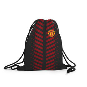 Рюкзак-мешок 3D с принтом Manchester United Creative #2 , 100% полиэстер | плотность ткани — 200 г/м2, размер — 35 х 45 см; лямки — толстые шнурки, застежка на шнуровке, без карманов и подкладки | fc | manchester united | манчестер юнайтед | спорт | футбол