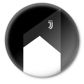 Значок с принтом Juventus 2018 Original #8 ,  металл | круглая форма, металлическая застежка в виде булавки | juventus | спорт | футбол | футбольный клуб | ювентус