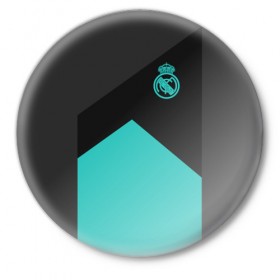 Значок с принтом Real Madrid 2018 #11 ,  металл | круглая форма, металлическая застежка в виде булавки | fc | football | football club | real madrid | sport | реал мадрид | спорт | спортивные | униформа | фирменные цвета | фк | футбол | футбольный клуб