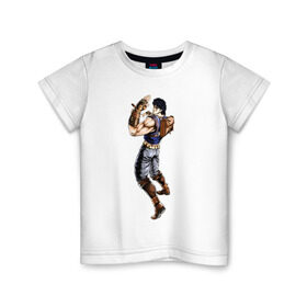 Детская футболка хлопок с принтом Джонатан Джостар , 100% хлопок | круглый вырез горловины, полуприлегающий силуэт, длина до линии бедер | anime | jojo | jojos bizarre adventure | аниме | джонатан джостар