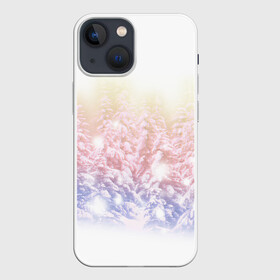 Чехол для iPhone 13 mini с принтом Зимний лес ,  |  | зима | рождество