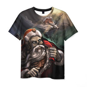 Мужская футболка 3D с принтом Bad Santa Claus , 100% полиэфир | прямой крой, круглый вырез горловины, длина до линии бедер | Тематика изображения на принте: зима | новый год | подарок | рождество