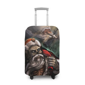 Чехол для чемодана 3D с принтом Bad Santa Claus , 86% полиэфир, 14% спандекс | двустороннее нанесение принта, прорези для ручек и колес | зима | новый год | подарок | рождество