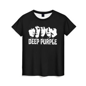 Женская футболка 3D с принтом Deep Purple , 100% полиэфир ( синтетическое хлопкоподобное полотно) | прямой крой, круглый вырез горловины, длина до линии бедер | album | british | deep purple | england | heavy metal | rock group | альбом | англия | британская | рок группа | хеви металл