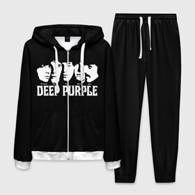 Мужской костюм 3D с принтом Deep Purple , 100% полиэстер | Манжеты и пояс оформлены тканевой резинкой, двухслойный капюшон со шнурком для регулировки, карманы спереди | Тематика изображения на принте: album | british | deep purple | england | heavy metal | rock group | альбом | англия | британская | рок группа | хеви металл