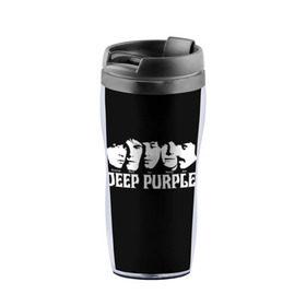 Термокружка-непроливайка с принтом Deep Purple , внутренняя часть — пищевой пластик, наружная часть — прозрачный пластик, между ними — полиграфическая вставка с рисунком | объем — 350 мл, герметичная крышка | Тематика изображения на принте: album | british | deep purple | england | heavy metal | rock group | альбом | англия | британская | рок группа | хеви металл