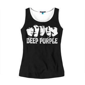 Женская майка 3D с принтом Deep Purple , 100% полиэстер | круглая горловина, прямой силуэт, длина до линии бедра | album | british | deep purple | england | heavy metal | rock group | альбом | англия | британская | рок группа | хеви металл