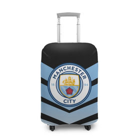 Чехол для чемодана 3D с принтом Manchester city 2018 Arrow , 86% полиэфир, 14% спандекс | двустороннее нанесение принта, прорези для ручек и колес | fc | manchester city | манчестер сити | спорт | спортивные | футбол | футбольный клуб