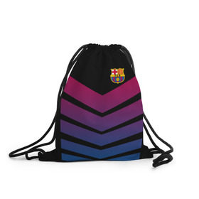 Рюкзак-мешок 3D с принтом FC Barcelona 2018 Arrow , 100% полиэстер | плотность ткани — 200 г/м2, размер — 35 х 45 см; лямки — толстые шнурки, застежка на шнуровке, без карманов и подкладки | Тематика изображения на принте: fc | fc barcelona | fcb | барселона | спорт | спортивные | футбол | футбольный клуб