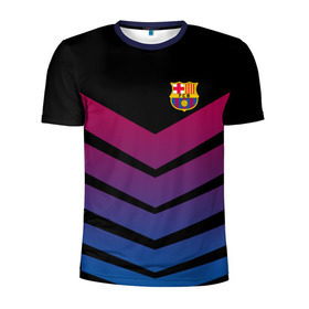 Мужская футболка 3D спортивная с принтом FC Barcelona 2018 Arrow , 100% полиэстер с улучшенными характеристиками | приталенный силуэт, круглая горловина, широкие плечи, сужается к линии бедра | fc | fc barcelona | fcb | барселона | спорт | спортивные | футбол | футбольный клуб