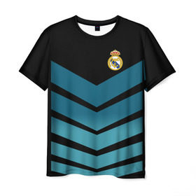 Мужская футболка 3D с принтом Real Madrid 2018 Arrow , 100% полиэфир | прямой крой, круглый вырез горловины, длина до линии бедер | Тематика изображения на принте: fc | real madrid | реал мадрид | спорт | спортивные | футбол | футбольный клуб