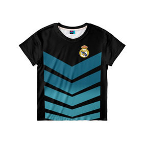 Детская футболка 3D с принтом Real Madrid 2018 Arrow , 100% гипоаллергенный полиэфир | прямой крой, круглый вырез горловины, длина до линии бедер, чуть спущенное плечо, ткань немного тянется | fc | real madrid | реал мадрид | спорт | спортивные | футбол | футбольный клуб