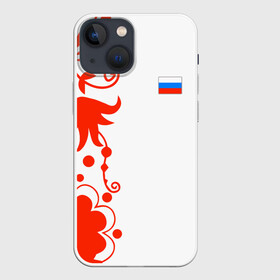 Чехол для iPhone 13 mini с принтом Russia   White Collection 2018 ,  |  | 0x000000123 | black collection | russia | россия