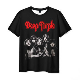 Мужская футболка 3D с принтом Deep Purple , 100% полиэфир | прямой крой, круглый вырез горловины, длина до линии бедер | Тематика изображения на принте: album | british | deep purple | england | heavy metal | rock group | альбом | англия | британская | рок группа | хеви металл