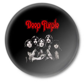 Значок с принтом Deep Purple ,  металл | круглая форма, металлическая застежка в виде булавки | album | british | deep purple | england | heavy metal | rock group | альбом | англия | британская | рок группа | хеви металл