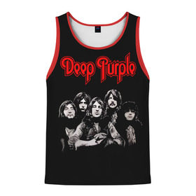Мужская майка 3D с принтом Deep Purple , 100% полиэстер | круглая горловина, приталенный силуэт, длина до линии бедра. Пройма и горловина окантованы тонкой бейкой | album | british | deep purple | england | heavy metal | rock group | альбом | англия | британская | рок группа | хеви металл