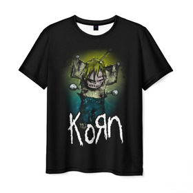 Мужская футболка 3D с принтом Korn , 100% полиэфир | прямой крой, круглый вырез горловины, длина до линии бедер | korn | koяn | альтернативный | арвизу | гранж | грув | группа | дэвис | корн | коян | лузье | манки | метал | музыка | нюметал | панк | песни | рок | уэлч | филди | филипп | хэд | шаффер
