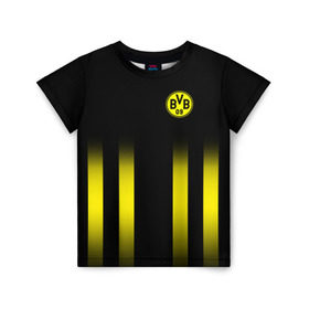Детская футболка 3D с принтом FC Borussia 2018 Line , 100% гипоаллергенный полиэфир | прямой крой, круглый вырез горловины, длина до линии бедер, чуть спущенное плечо, ткань немного тянется | боруссия | дортмунд