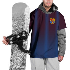 Накидка на куртку 3D с принтом FC Barcelona Gradient , 100% полиэстер |  | fc | fc barcelona | fcb | барселона | спорт | спортивные | фк | футбол