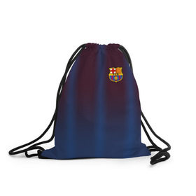 Рюкзак-мешок 3D с принтом FC Barcelona Gradient , 100% полиэстер | плотность ткани — 200 г/м2, размер — 35 х 45 см; лямки — толстые шнурки, застежка на шнуровке, без карманов и подкладки | fc | fc barcelona | fcb | барселона | спорт | спортивные | фк | футбол