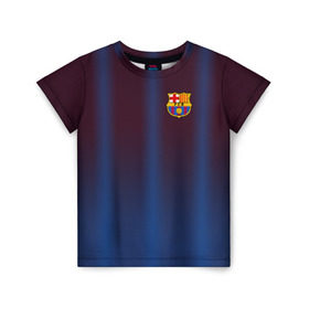 Детская футболка 3D с принтом FC Barcelona Gradient , 100% гипоаллергенный полиэфир | прямой крой, круглый вырез горловины, длина до линии бедер, чуть спущенное плечо, ткань немного тянется | fc | fc barcelona | fcb | барселона | спорт | спортивные | фк | футбол
