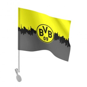 Флаг для автомобиля с принтом FC Borussia 2018 Paints , 100% полиэстер | Размер: 30*21 см | borussia dortmund | fc | боруссия | спорт | спортивные | фк | футбол