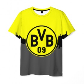 Мужская футболка 3D с принтом FC Borussia 2018 Paints , 100% полиэфир | прямой крой, круглый вырез горловины, длина до линии бедер | Тематика изображения на принте: borussia dortmund | fc | боруссия | спорт | спортивные | фк | футбол