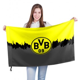 Флаг 3D с принтом FC Borussia 2018 Paints , 100% полиэстер | плотность ткани — 95 г/м2, размер — 67 х 109 см. Принт наносится с одной стороны | borussia dortmund | fc | боруссия | спорт | спортивные | фк | футбол